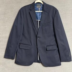 Jos A Bank Sport Coat Large 40R Blue Traveler Travel Tech Business Jacket Blazer